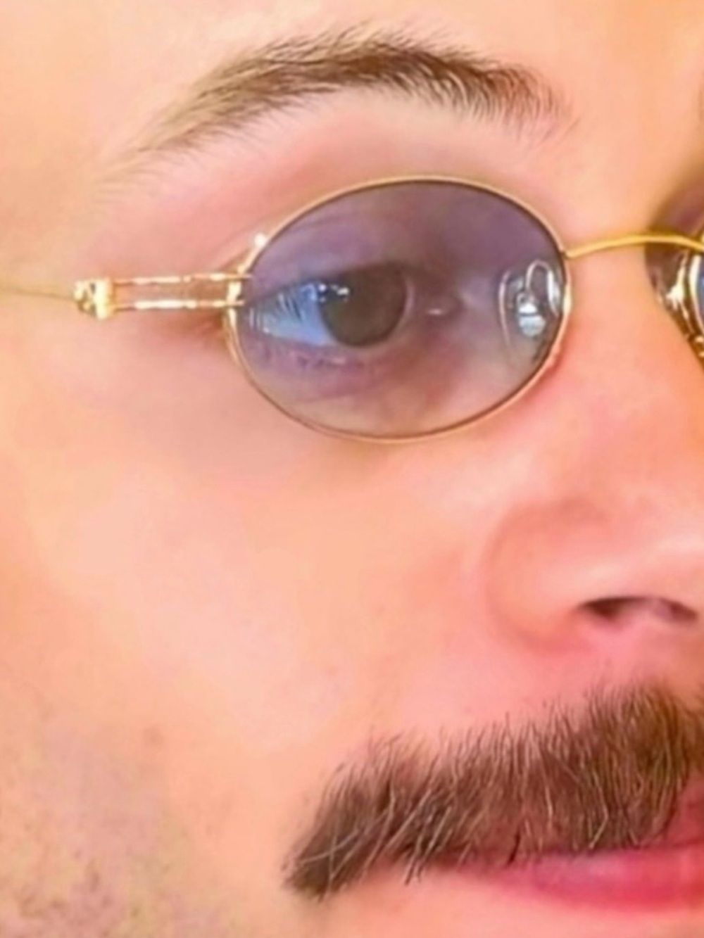 VERY RARE Authentic Gucci Coogi Brand Name Gold Metal Frame Blue Tint Sunglasses - Picture 8 of 15